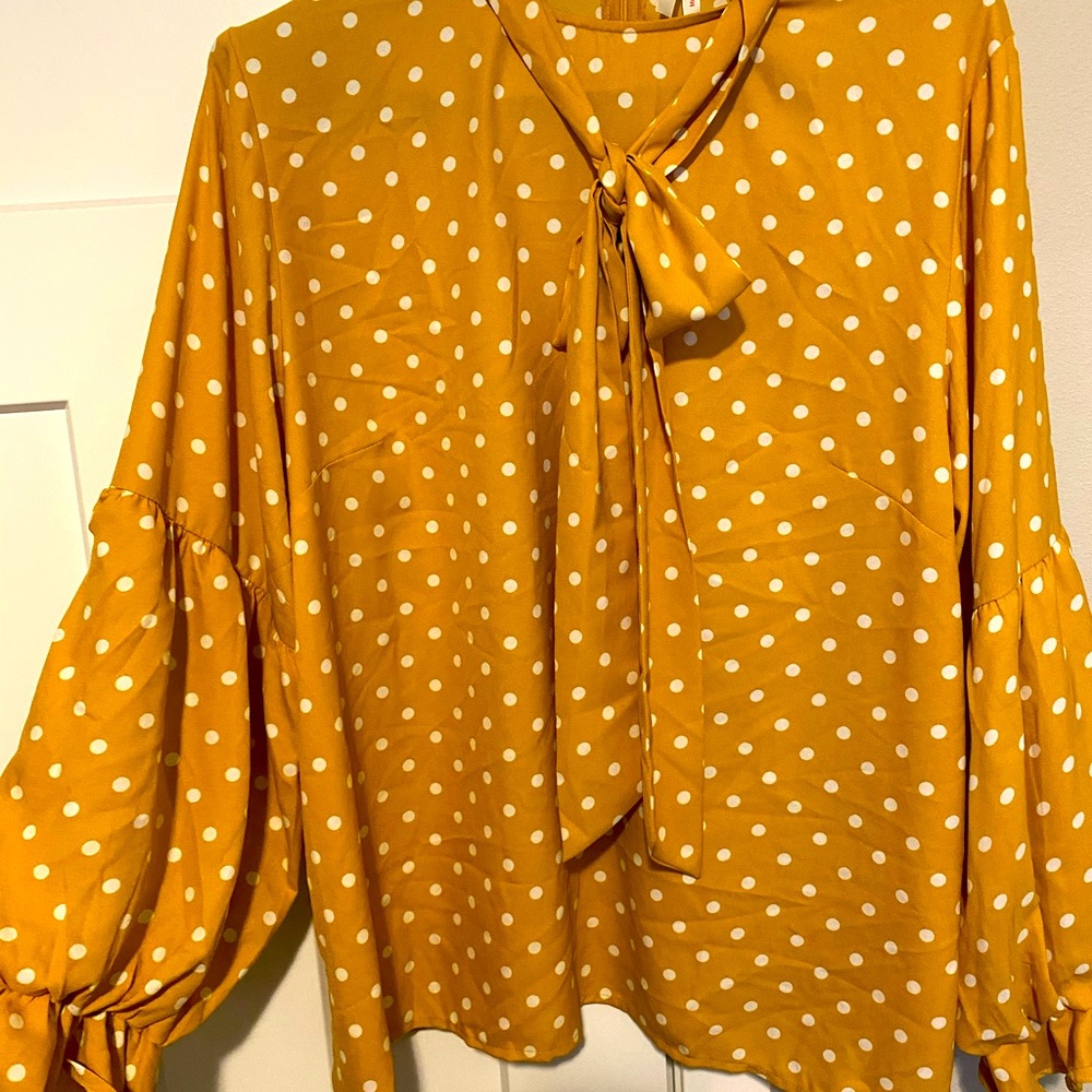 Mustard yellow blouse